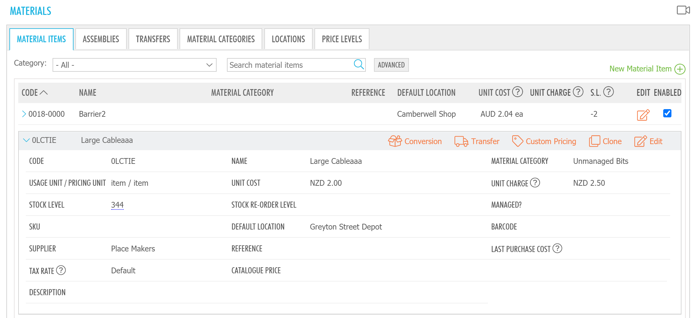 Create draft purchase orders for assembly components